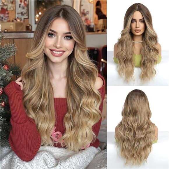 Other - Womens Natural Synthetic Hair Heat Resistant Ombre Dark Blonde